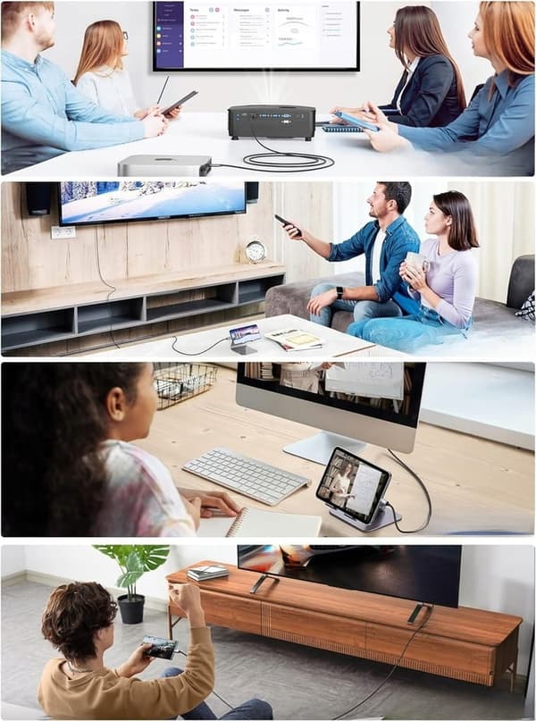 USB C til HDMI-kabel ADAPTER TYPE C 3.1 FULL HD 4K UHD 1,8M