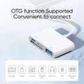 Miniatyrbild 3 av 8: SiGN 4-i-1 Lightning till USB-A, SD/TF, Lightning - Vit