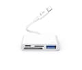Miniatyrbild 4 av 8: SiGN 4-i-1 Lightning till USB-A, SD/TF, Lightning - Vit