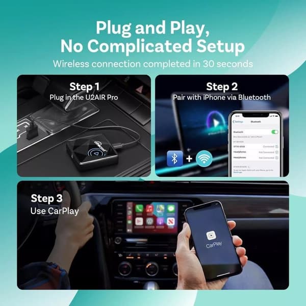 Ottocast U2Air Pro trådlös CarPlay-adapter