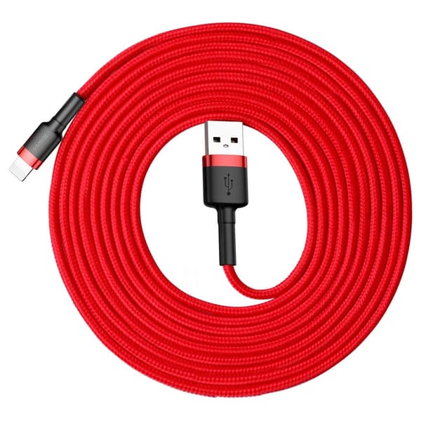 Baseus Cafule USB-kabel USB til Lightning 2A QC 3.0 3m - Rød