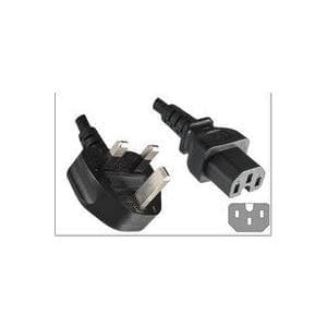 MicroConnect - Virtajohto - BS 1363 (M) IEC 60320 C15 - 2m - Musta - Iso-Britannia ja Pohjois-Irlanti