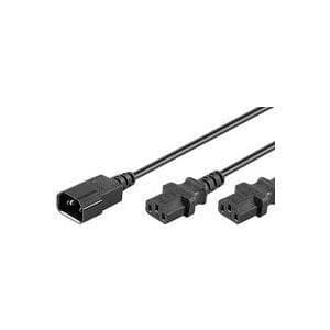 MicroConnect - Power Splitter - Strømforsyning (M) til strømforsyning (W) - 1,8 m