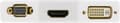 Pikkukuva 2 / 2: Deltaco DP-MULTI2 Mini Displayport HDMI, VGA ja DVI single Link 1920 x 1080 sovitinkaapeli bulkki valkoinen