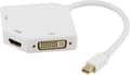 Pikkukuva 1 / 2: Deltaco DP-MULTI2 Mini Displayport HDMI, VGA ja DVI single Link 1920 x 1080 sovitinkaapeli bulkki valkoinen