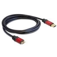 DeLOCK Premium - USB-kabel - 9-stifts USB typ A (M) - 10-stifts mikro-USB typ B (M) - 3,0 m (USB / USB2.0 / USB3.0) - svart (82762)