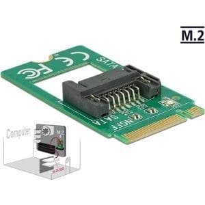 DeLOCK-sovitin M.2 Key B uros > SATA 7 pin - Liitäntäsovitin - SATA 6Gb/s - M.2 Card (62876)