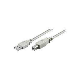 Microconnect USB 2.0 AB 1,8m MM - USB A - USB B - Hane/Hane - Rak - Rak - Vit (USBAB2, L1661A, 12A2405, )