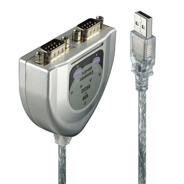 Lindy USB til seriel konverter - seriel adapter - USB - RS-232 x 2 (42889)
