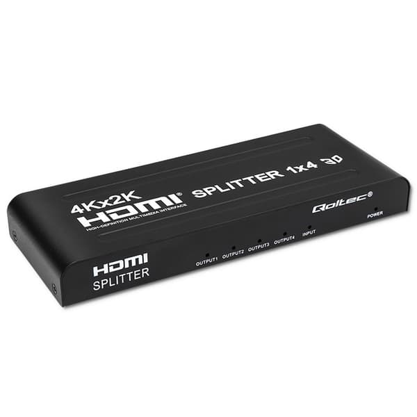 Qoltec 51798 Aktiv HDMI-splitter 4 x HDMI 4K x 2K | 3,4 Gb/s
