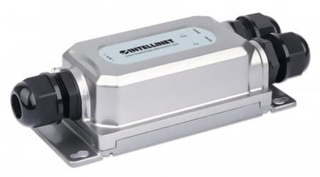 Intellinet Outdoor Vandalsäker Gigabit Högeffekts PoE+ Injektor, En 30 W Port, IEEE 802.3at/af Kompatibel, IP67 Vattentät, IK10 Vandalsäker, Metallhöl