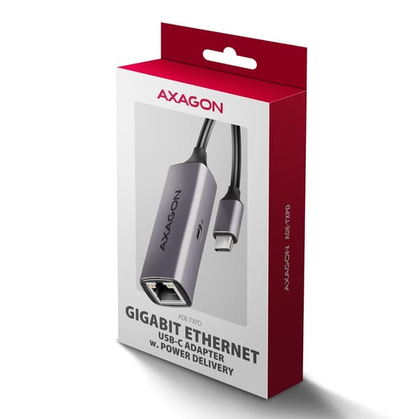 Axagon ADE-TXPD dockningsstation för bärbar dator/portreplikator Kabelansluten USB 3.2 Gen 1 (3.1 Gen 1) Typ-C Grå