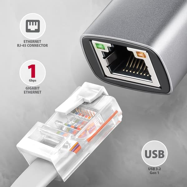 Axagon ADE-TXPD dockningsstation för bärbar dator/portreplikator Kabelansluten USB 3.2 Gen 1 (3.1 Gen 1) Typ-C Grå