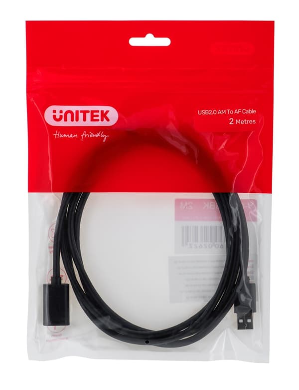 UNITEK Y-C450GBK USB-kaapeli 2 m USB 2.0 USB A musta