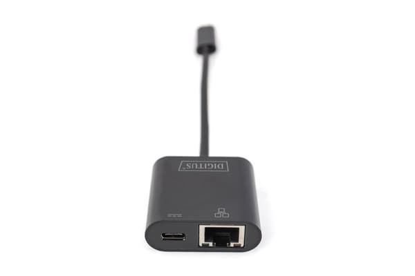 Digitus USB Type-C™ Gigabit Ethernet -sovitin, jossa on Power Delivery -tuki