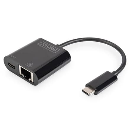 Digitus USB Type-C™ Gigabit Ethernet-adapter med stöd för strömförsörjning