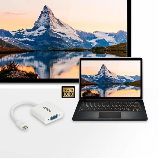 ATEN Mini DisplayPort till VGA-omvandlare