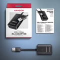 Miniatyrbild 7 av 7: Axagon ADM2-AM USB-A 10Gbps - M.2 NVMe & SATA SSD-adapter, kabel USB-A 10cm SSD-hölje Svart