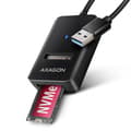 Miniatyrbild 1 av 7: Axagon ADM2-AM USB-A 10Gbps - M.2 NVMe & SATA SSD-adapter, kabel USB-A 10cm SSD-hölje Svart