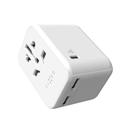 Fast | Voyager World-adapter | FIXCT30-1C2A-WH | USB-A/USB-C | Reseadapter