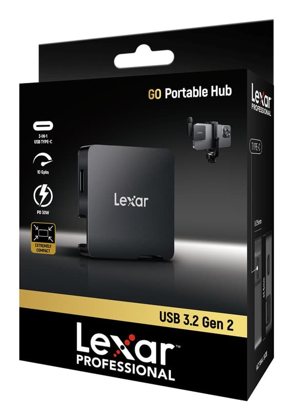 I/O-KESKITIN PROFESSIONAL GO/KANNETTAVA LPASL400-RNBNG LEXAR