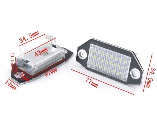 Ford Mondeo mk3 2000 - 2007  4/5-dörrar Led skyltbelysning
