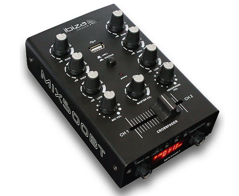 2-kanals USB DJ Mixer m. Bluetooth
