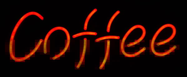 Neonskilt 60cm "Coffee"