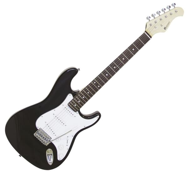 DiMavery ST-203 E-Gitar, svart