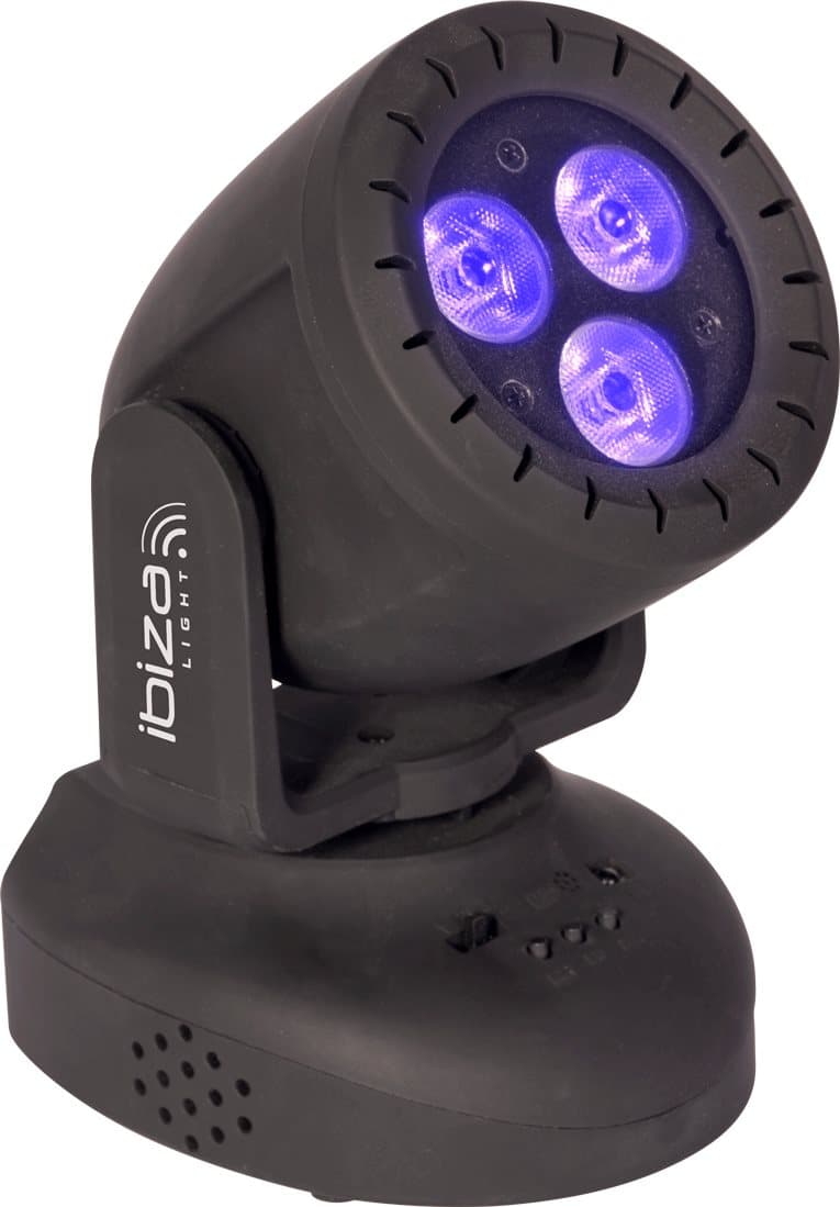 Ibiza Mini Moving Head Wash 3x8 wattia RGBW