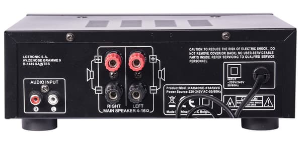 Karaoke-anlæg m. Bluetooth og ekko, 2 x 75W