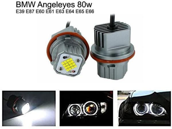 Angeleyes 80w Cree Led för BMW E39 E87 E60 E61 E63 E64 E65 E66