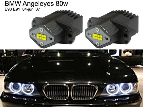 Angeleyes 80w Cree Led lampor för BMW E90 E91 med Xenon