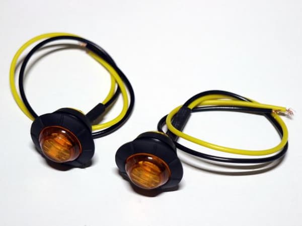 Markeringsljus 8st position Amber ledlampor 2-pack 12v led