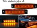 Miniatyrbild 1 av 6: Markeringsljus 95mm position orange ledlampor 2-pack 12v 24v led