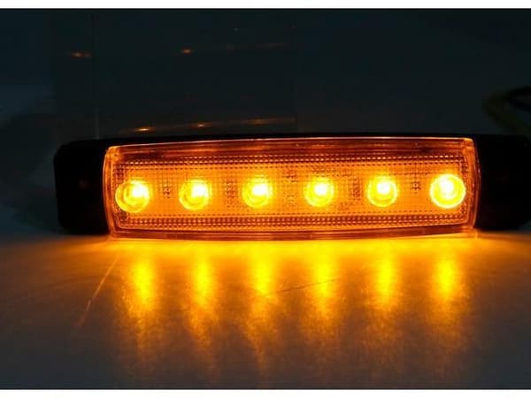 Markeringsljus 95mm position orange ledlampor 6-pack 12v 24v led
