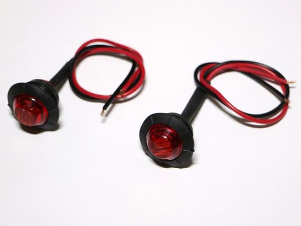 Markeringsljus 8st position röd ledlampor 2-pack 12v led