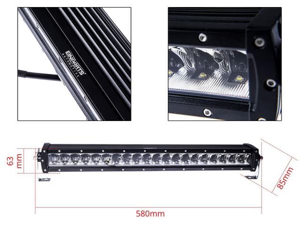 EINPARTS 200W Ledramp 23" Combo 6000K led ramp Cree