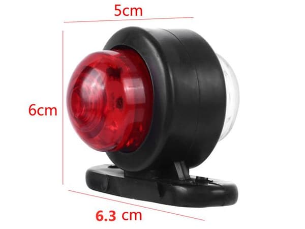 Markeringsljus position Vit+Röd släpvagn  2-pack 12v - 24v led