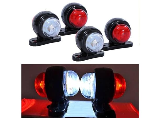 Markeringsljus position Vit+Röd släpvagn  2-pack 12v - 24v led