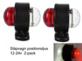 Miniatyrbild 1 av 6: Markeringsljus position Vit+Röd släpvagn  2-pack 12v - 24v led