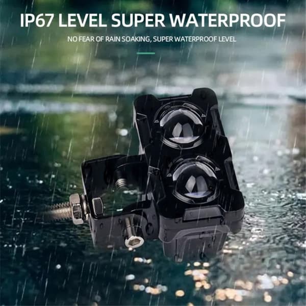 Vedenpitävä moottoripyörän LED-ajovalo Super Bright Sumuvalo