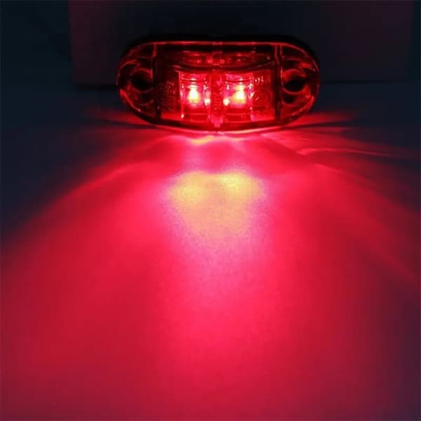 Markeringsljus position röda ledlampor  2-pack 12v 24v led