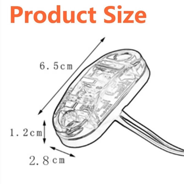 Markeringsljus position vita ledlampor 2-pack 12v 24v led