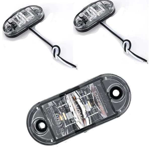 Markeringsljus position vita ledlampor 2-pack 12v 24v led