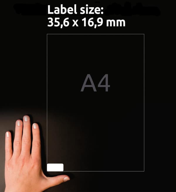 Etikett AVERY avtagb 35,6x16,9mm 2000/fp