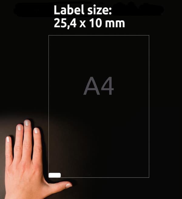 Etikett AVERY avtagb 25,4x10mm 4725/fp