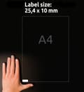 Miniatyrbild 4 av 4: Etikett AVERY avtagb 25,4x10mm 4725/fp