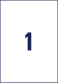 Miniatyrbild 3 av 6: Etikett AVERY transp 210x297mm 25/fp