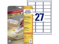 Etikett AVERY avtagb 63,5x29,6mm 675/fp